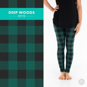 BNWT SweetLegs “Deep Woods” Petite size (Fits most 00-6) full length leggings